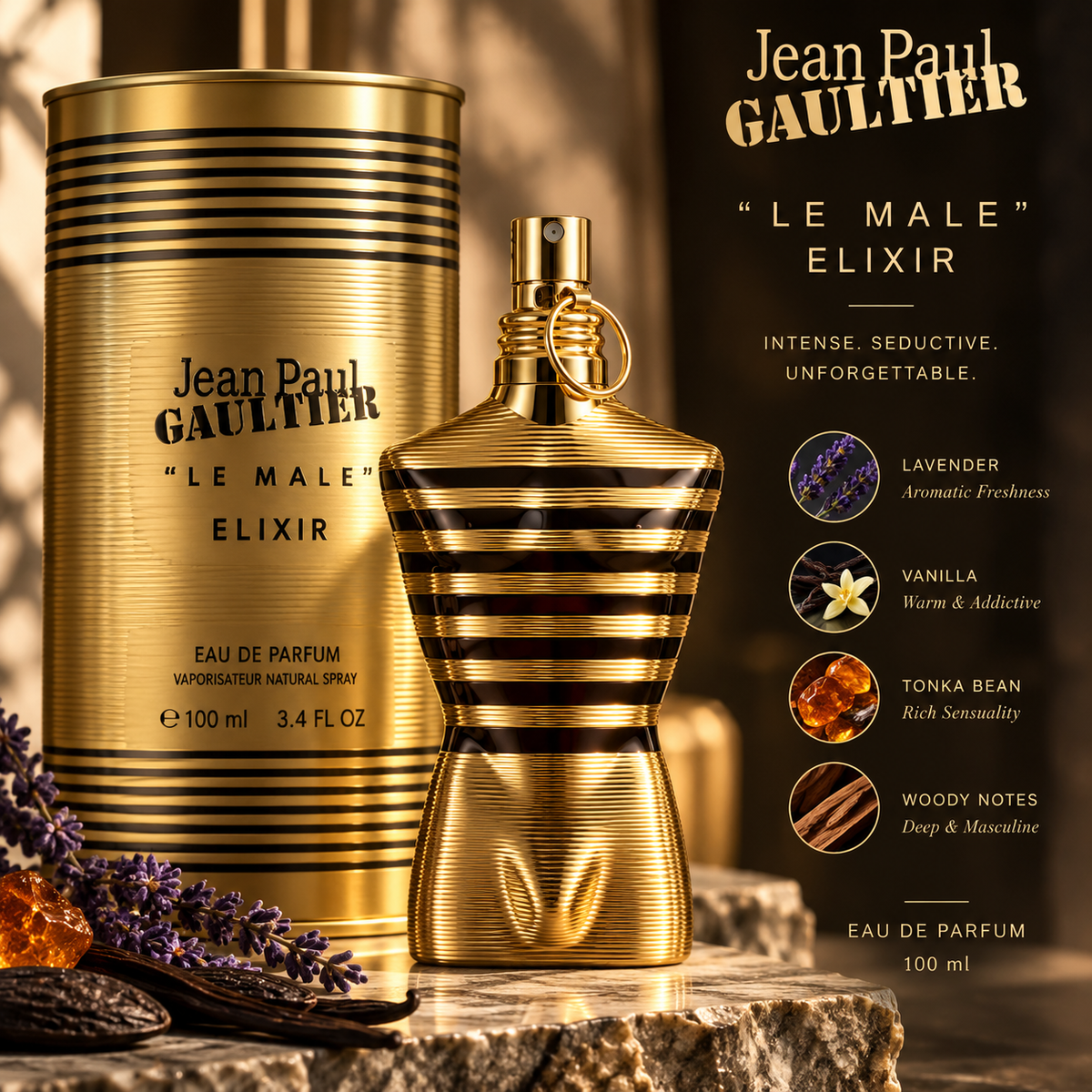 Jean Paul Gaultier Le Male Elixir Eau de Parfum 100ml