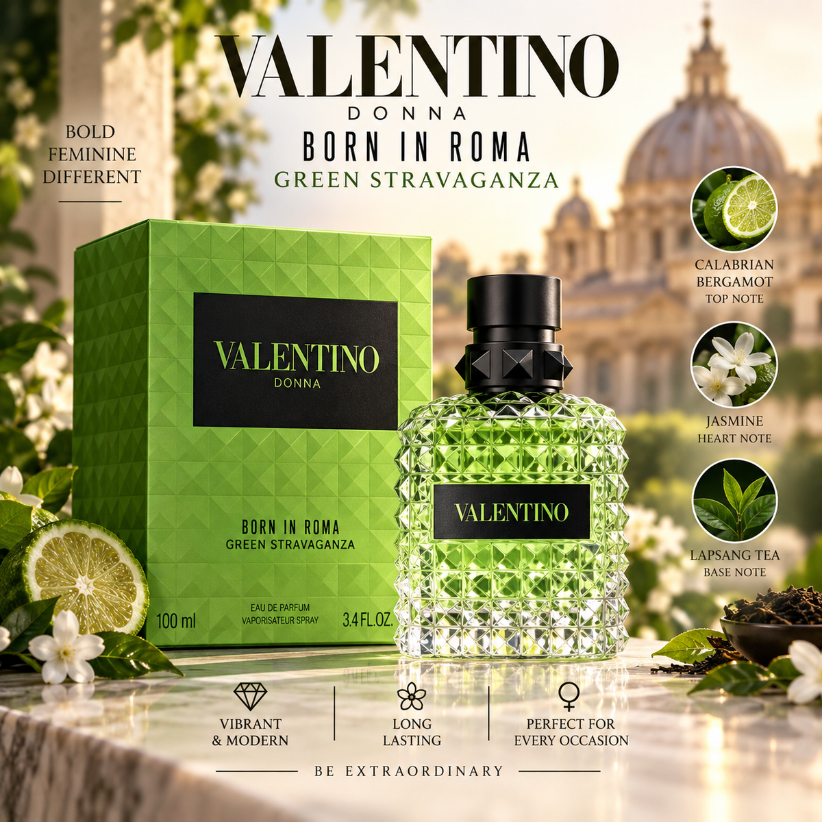 Valentino Donna Born In Roma Green Stravaganza EDP 100ml