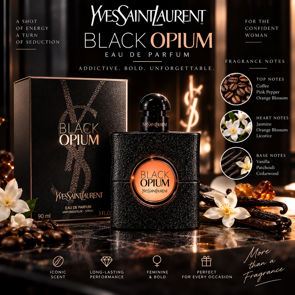 YSL Black Opium Eau de Parfum 90ml