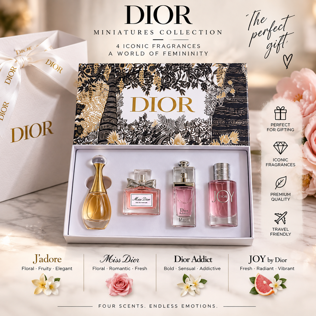 Dior Miniature Perfume Set – 4 Piece Collection