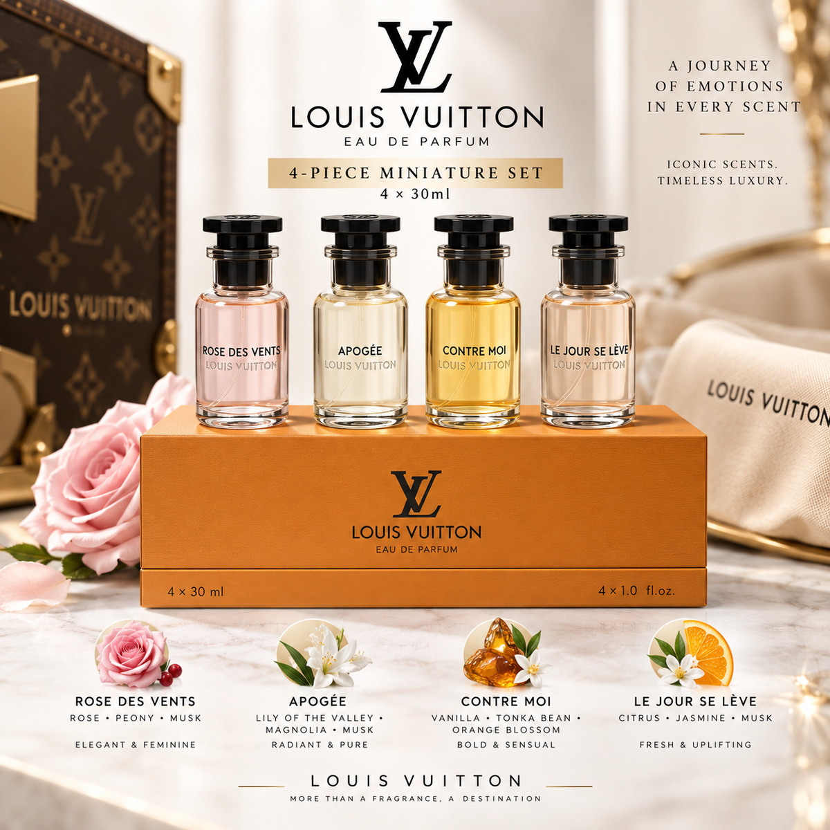Louis Vuitton 4-Piece Eau de Parfum Set 4 × 30ml