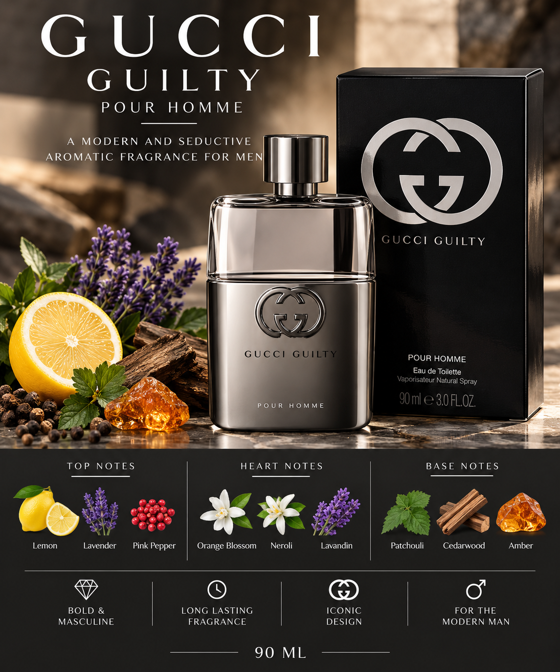 Gucci Guilty Pour Homme Eau de Toilette 90ml