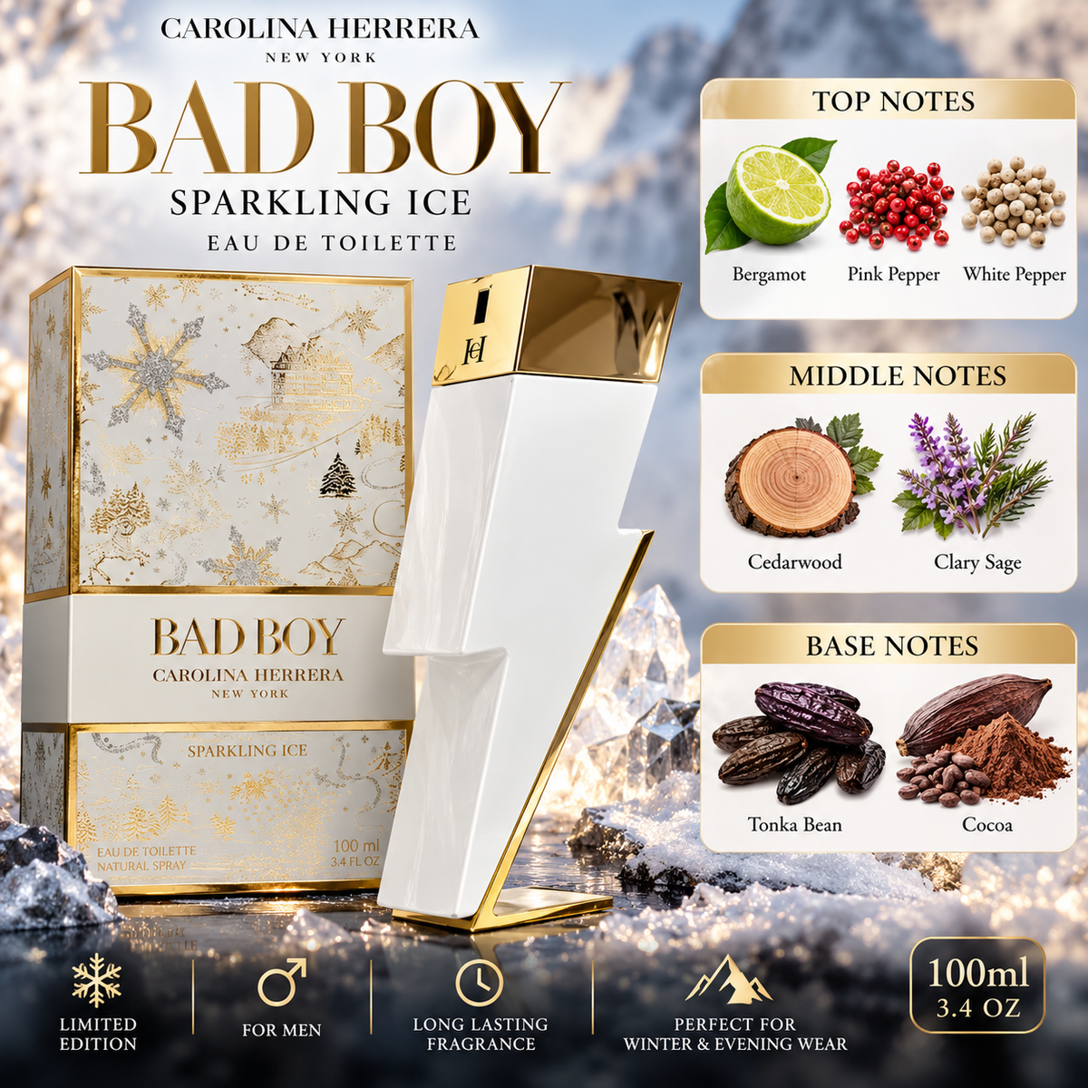 Carolina Herrera Bad Boy Sparkling Ice Eau de Toilette 100ml