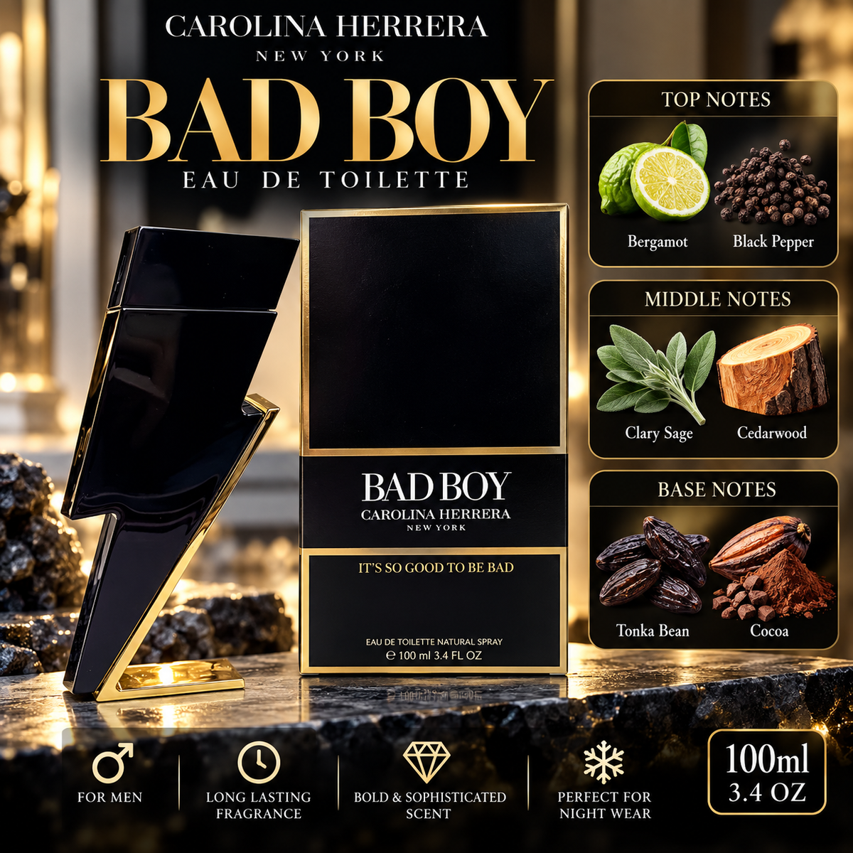 Carolina Herrera Bad Boy Eau de Toilette 100ml