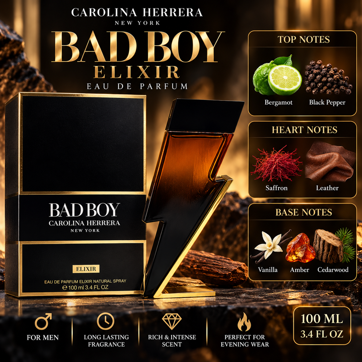 Carolina Herrera Bad Boy Elixir Eau de Parfum 100ml